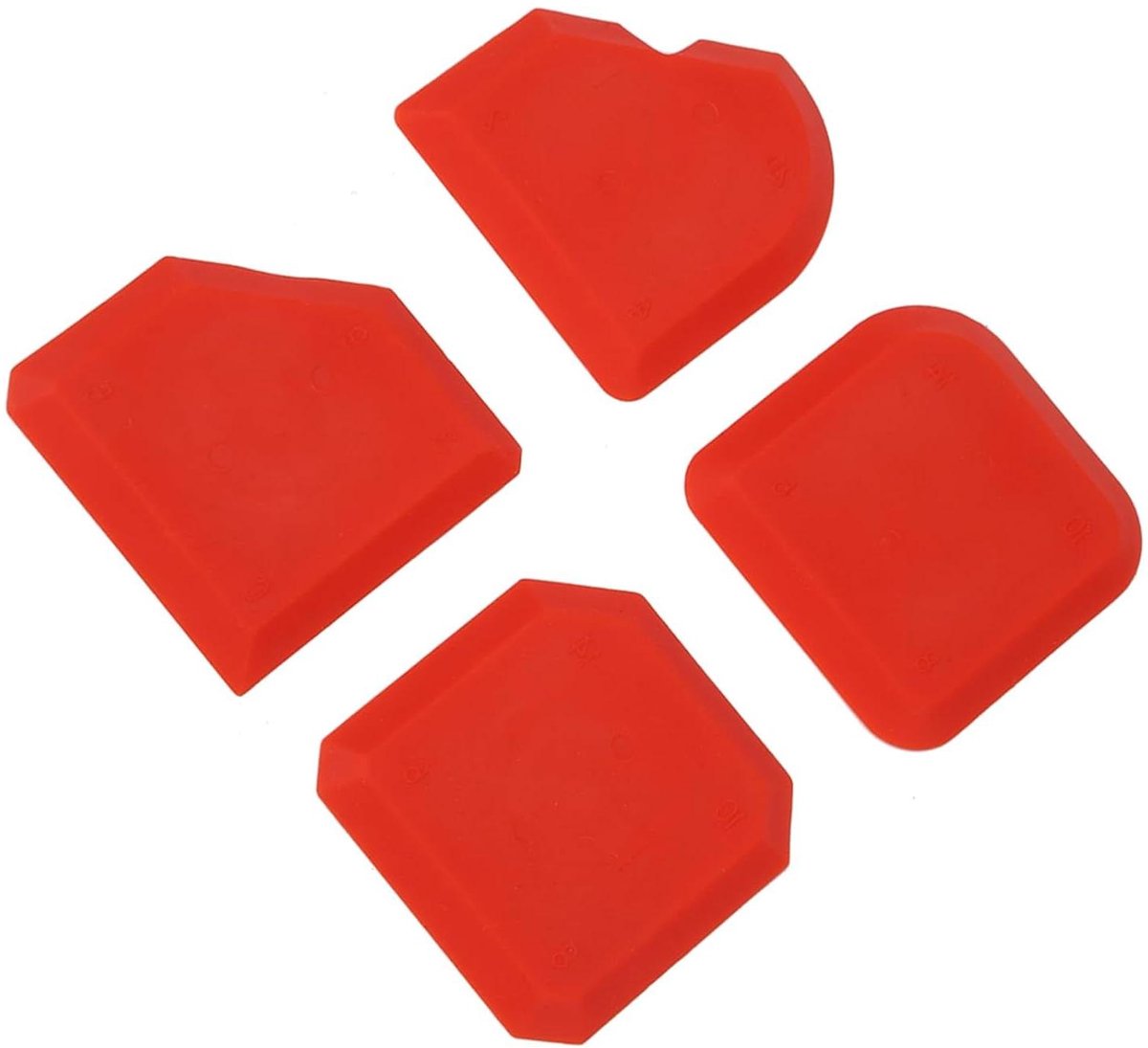 Kit Gereedschap Set - Kitmes Kitverwijderaar - Afwerking Kitten - Verschillende Spatels - 4 stuks - Grijs