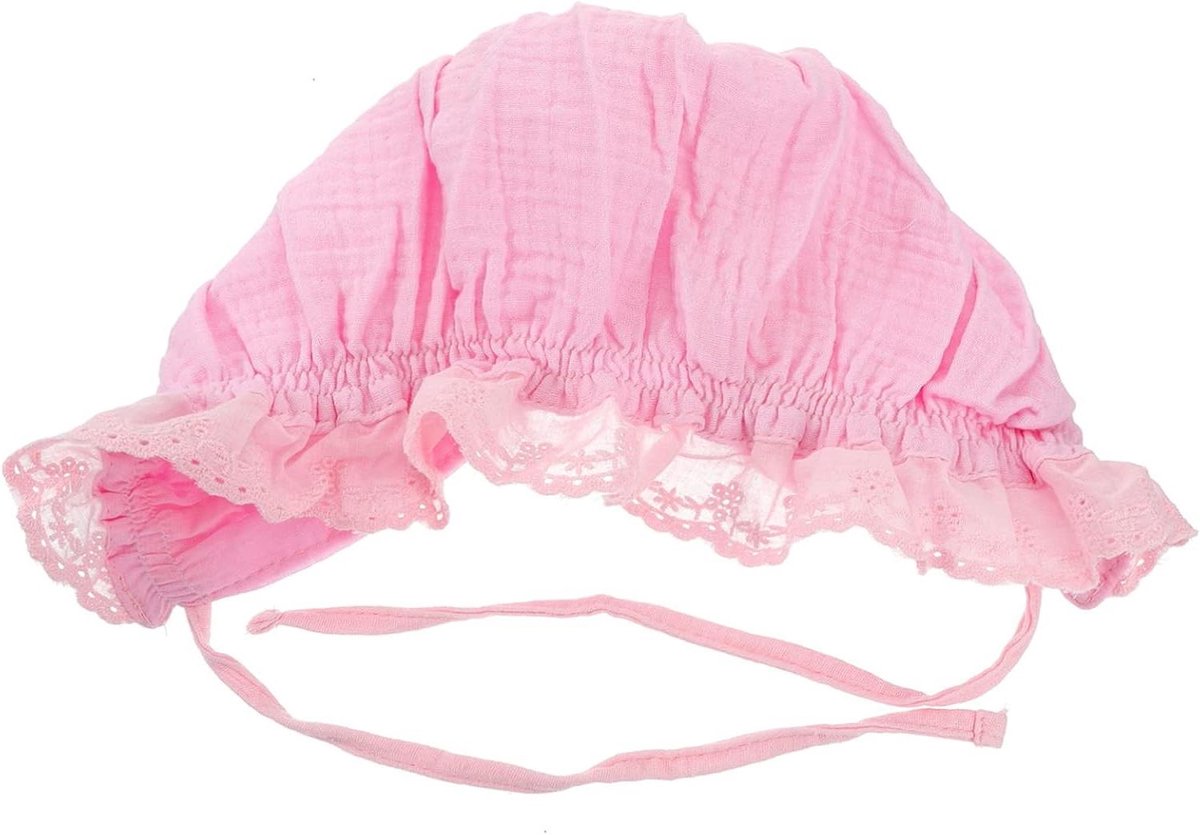 Zonnehoed Kinderen - Baby Zonnehoed - Bescherming Tegen Zon - Ademend En Zacht - 40-48cm - Wit