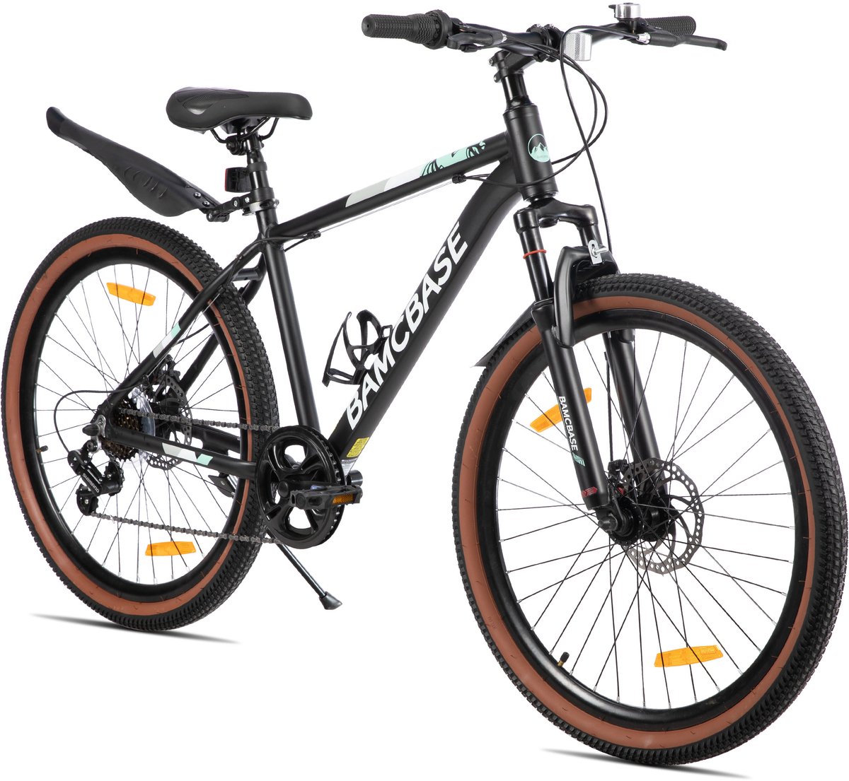 Hiland Bloomer 26 Inch Mountainbike - 7 Versnellingen Hardtail MTB met Mechanische Schijfremmen - Aluminium Frame - Unisex Volwassen - Zwart