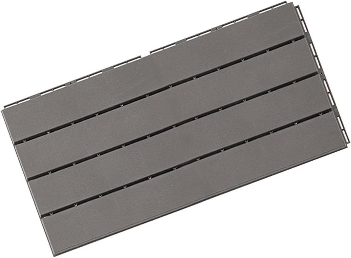 Grijpende Vloertegels - Terrastegels Dek Vloeren - Buitenruimte Verfraaien - In elkaar grijpende klikcomponenten - 60x30 cm - Grijs