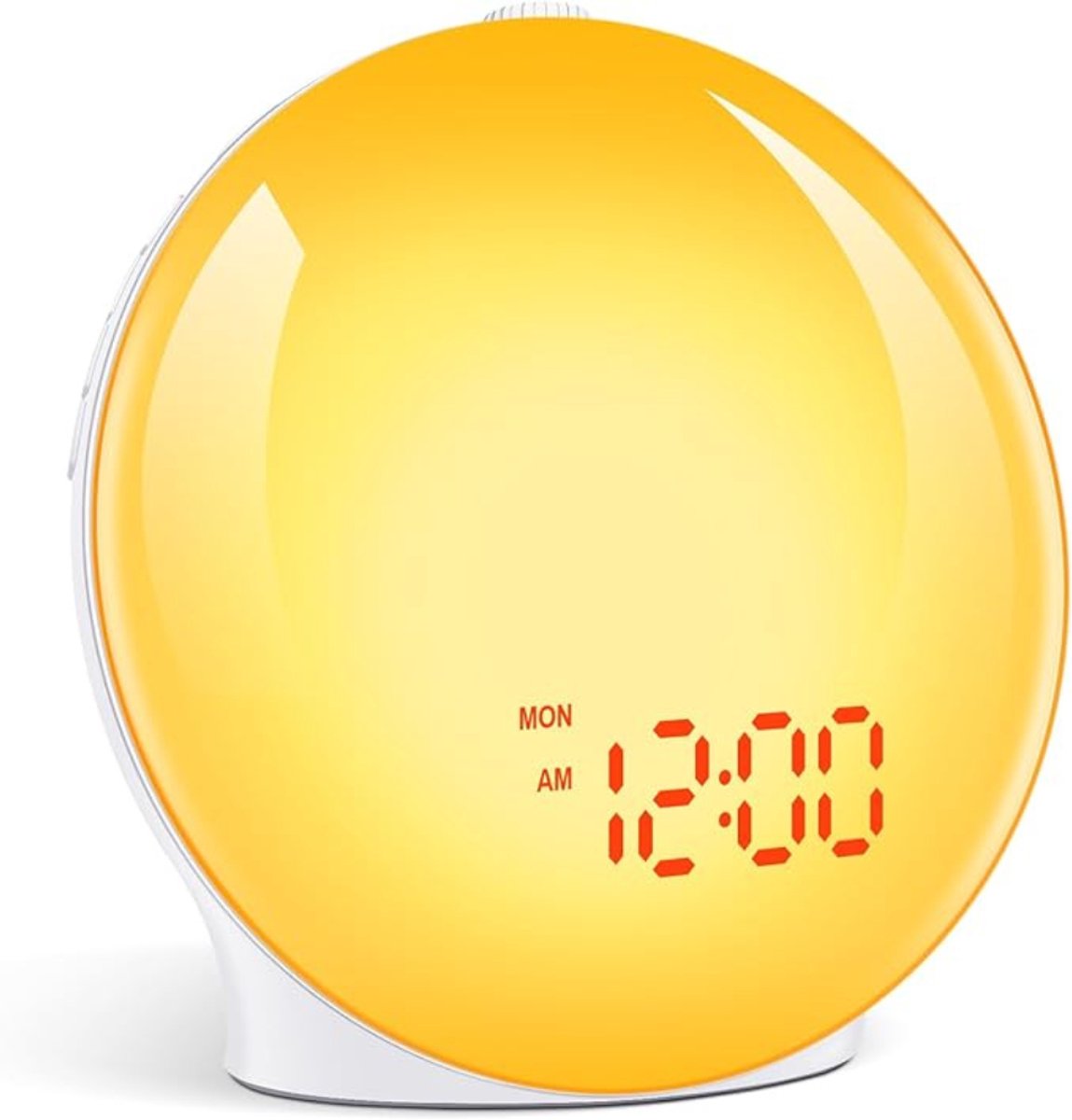 Verte Slaapwekker - Wekker met Ontwaaklicht - Simulatie van Zonsopgang/Zonsondergang - Twee Wektijden - Natuurgeluiden - FM-radio en Sluimerfunctie - Half Scherm