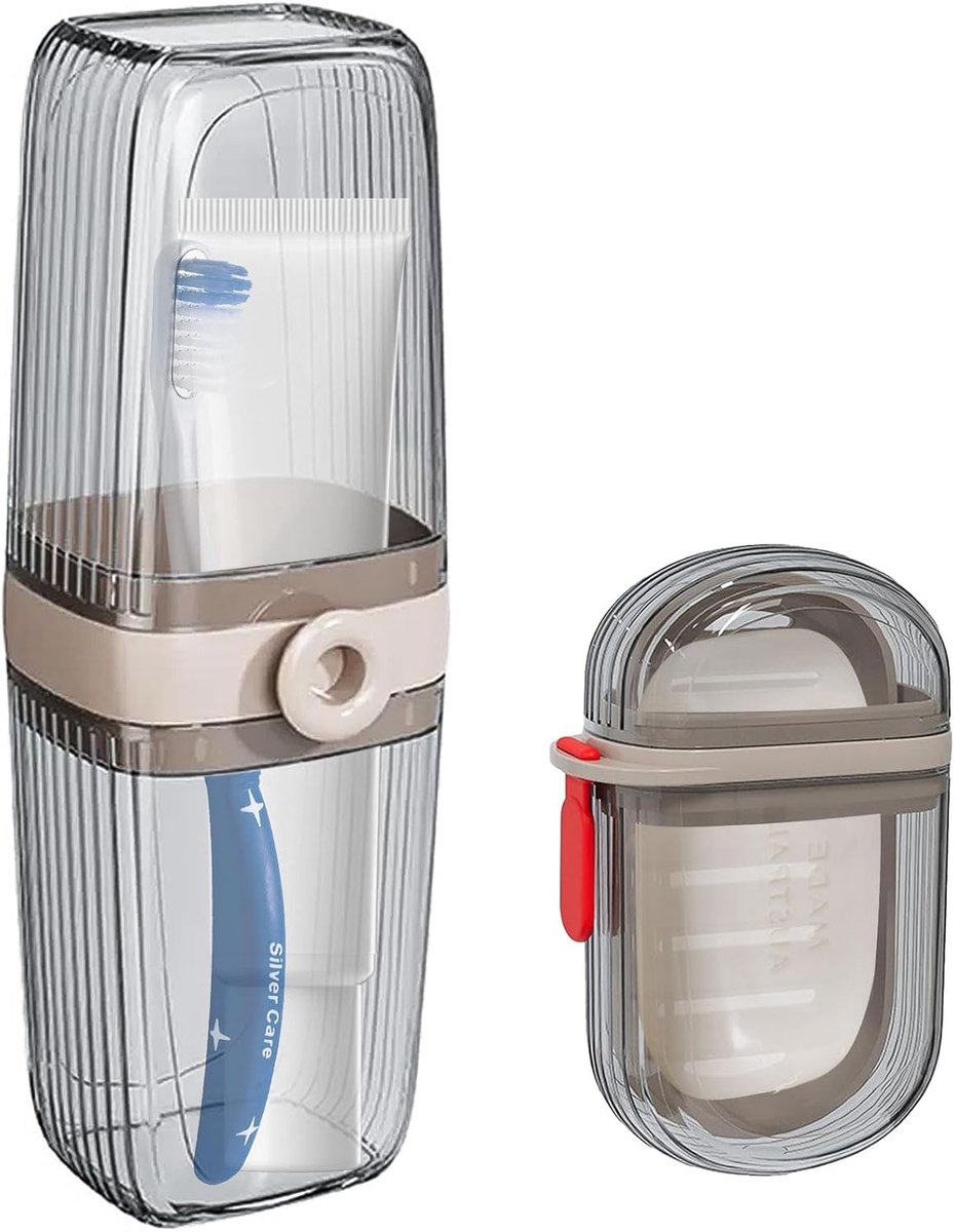SnelShoppen - Multifunctionele Reiskwastenhouder en Zeepdoos - Waterdicht, Lekvrij, Compact, Lichtgewicht, Ideaal voor Camping, Avonturen en Reizen