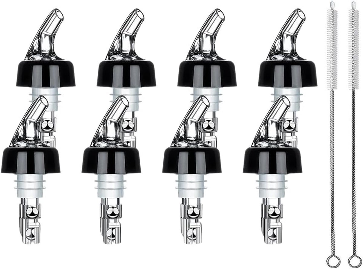 Dispenser Pourers 8 stuks - Doseringshulpmiddelen 2/3/4/5 cl - Herbruikbaar en duurzaam - ShopVlot