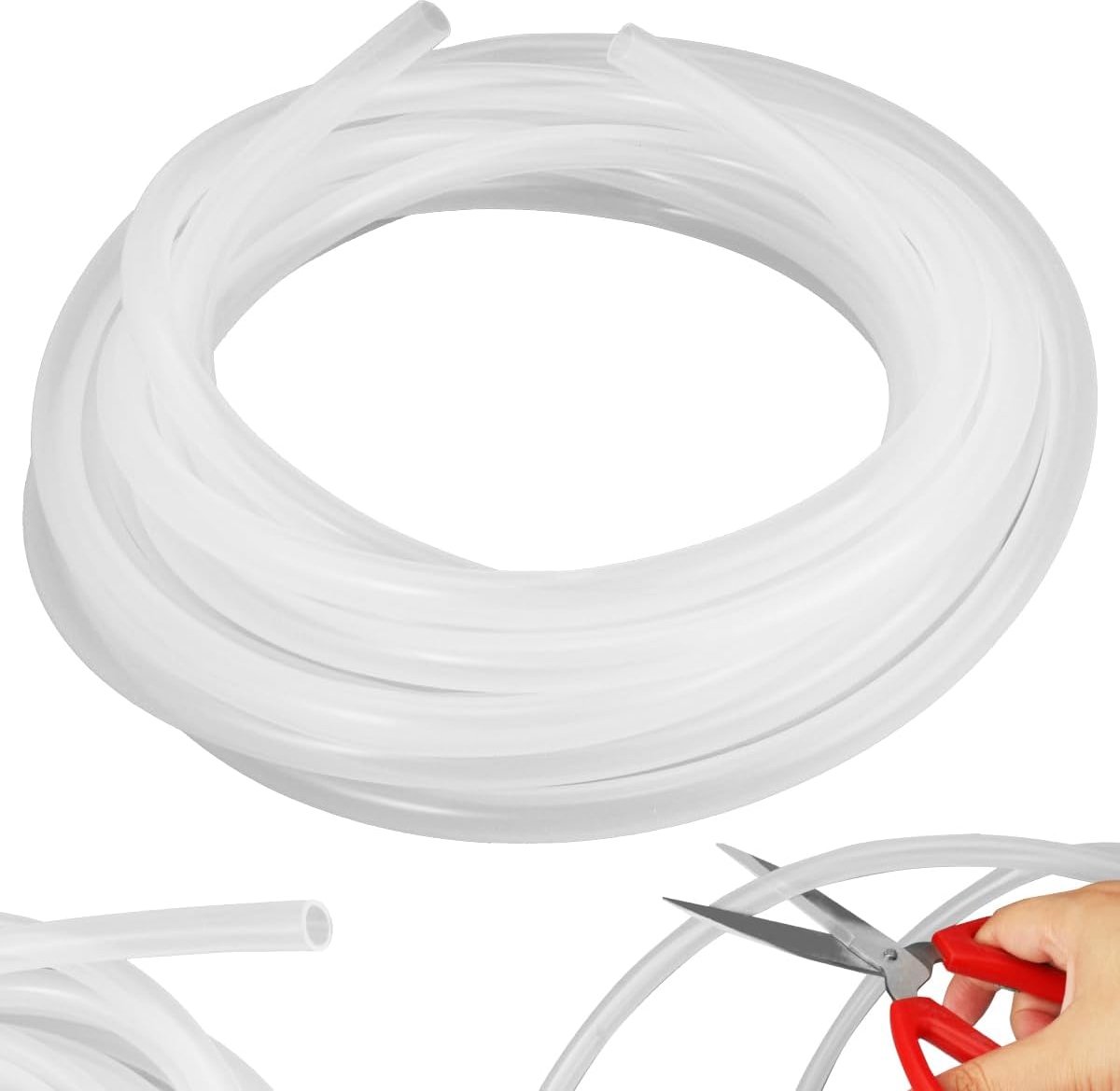 SnelShoppen - 5m Flexibele Siliconen Slang 8mm ID x 10mm OD | Hoge Temperatuur Bestendige Voedselgrade Siliconenbuis voor Afvoer en Irrigatie