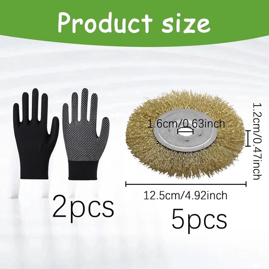 Dailygoods - Set van 5 Voegenborstels voor Efficiënte Tuinreiniging — afbeelding 2