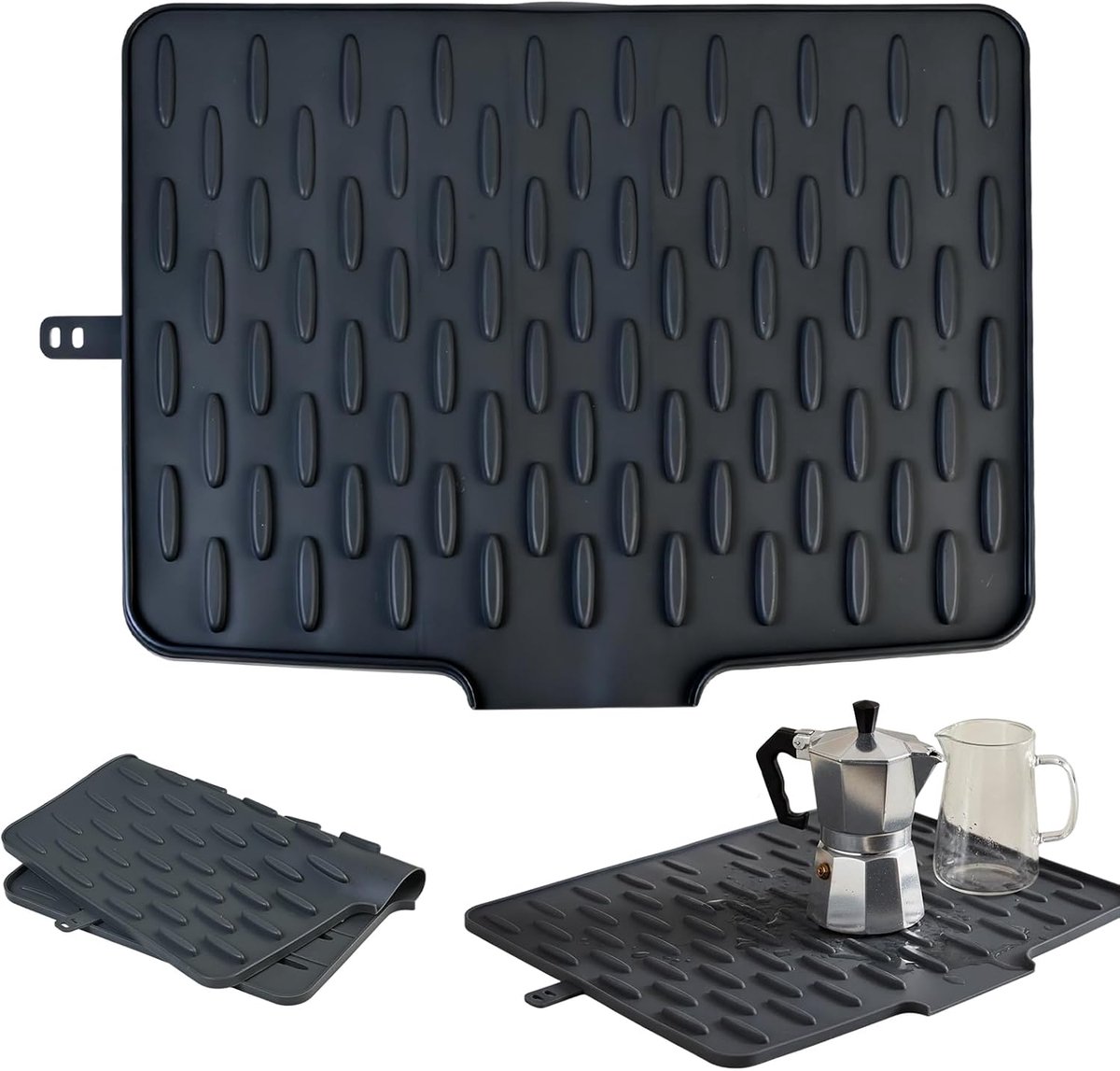 Afvoer Drainerende Mat 30 x 40 cm - Silicone Antislip Ontwerp - Ideaal als Werkblad Bescherming - ShopVlot