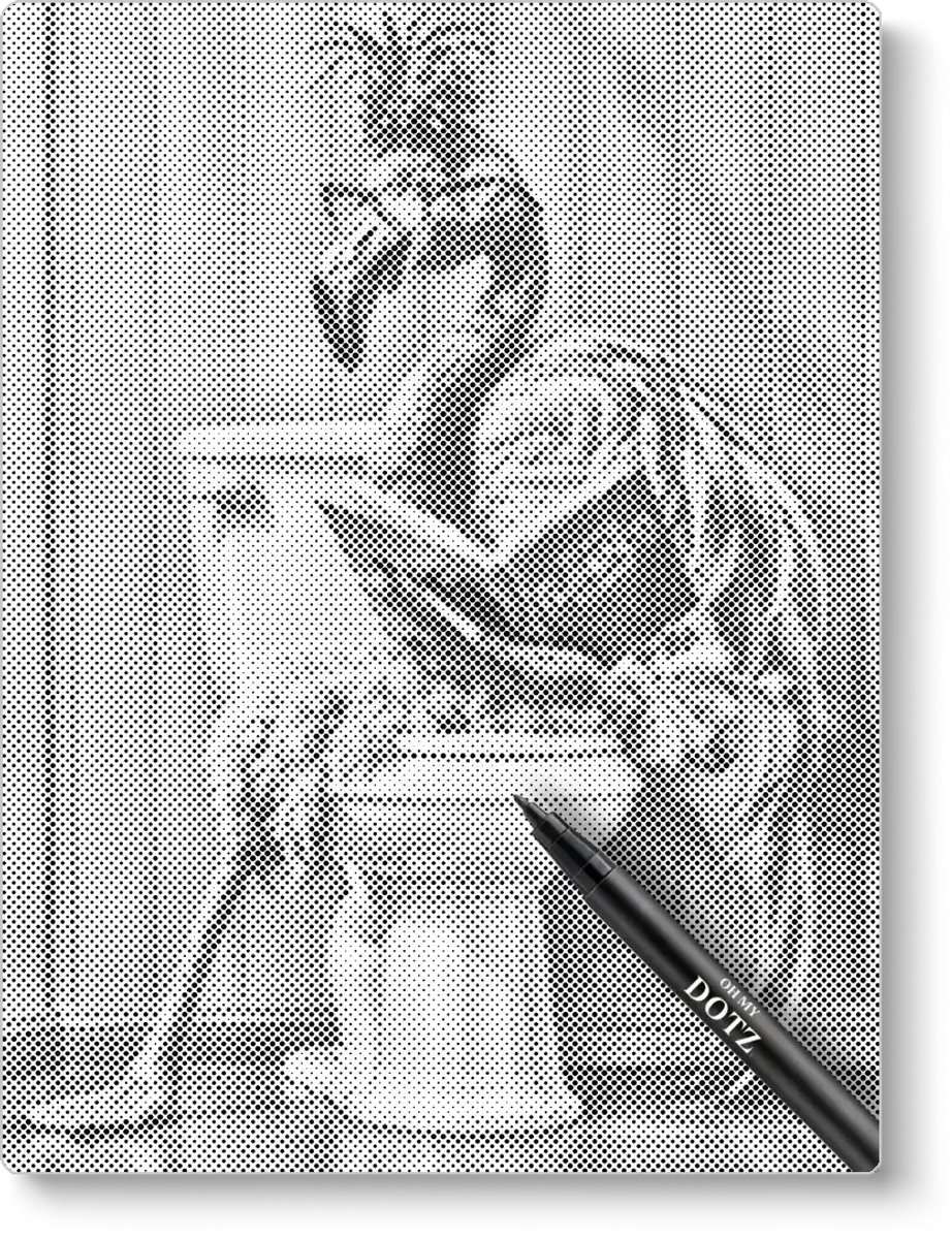 Flamingo op het toilet | Dot painting | 40x50cm | Dot painting | Oh My Dotz | Dots stippen | Diamond painting & Schilderen op nummer alternatief | Happy hobby
