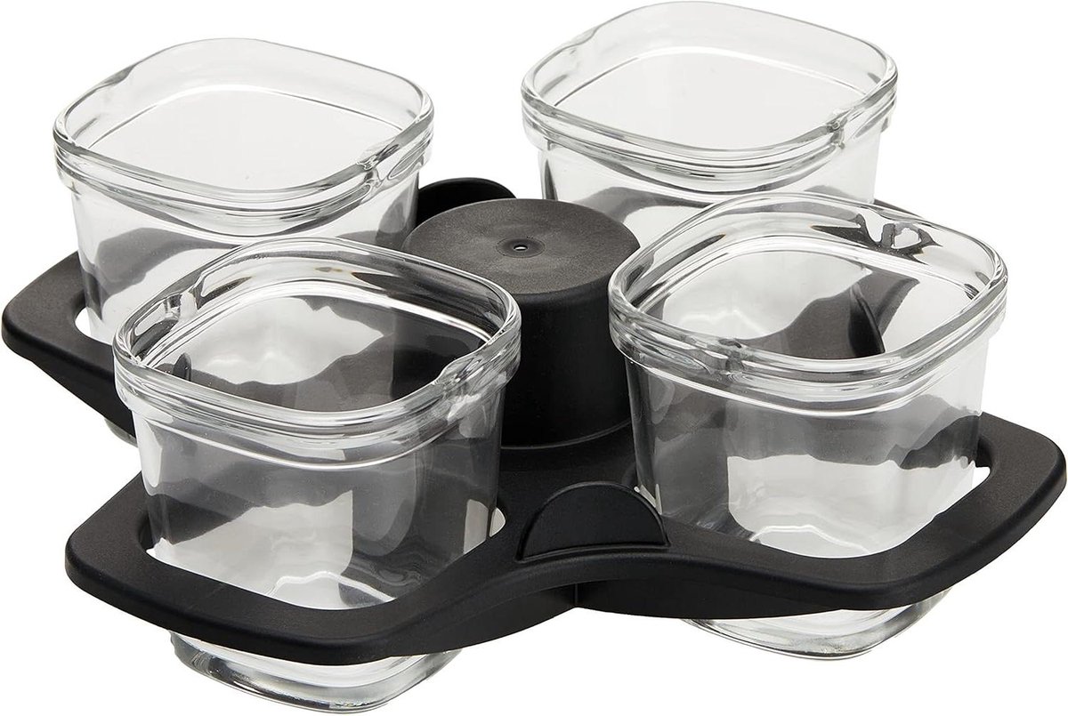 Pot met Houder - Glazen Schalen - ActiFry Accessoires - Origineel Tefal Product - 20.5 x 20.1 x 8.5 cm