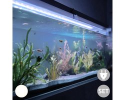 Aquarium Led Verlichting - Koud Wit licht - 70 t/m 100 cm - Complete set met snoerschakelaar - Aquarium Led strip