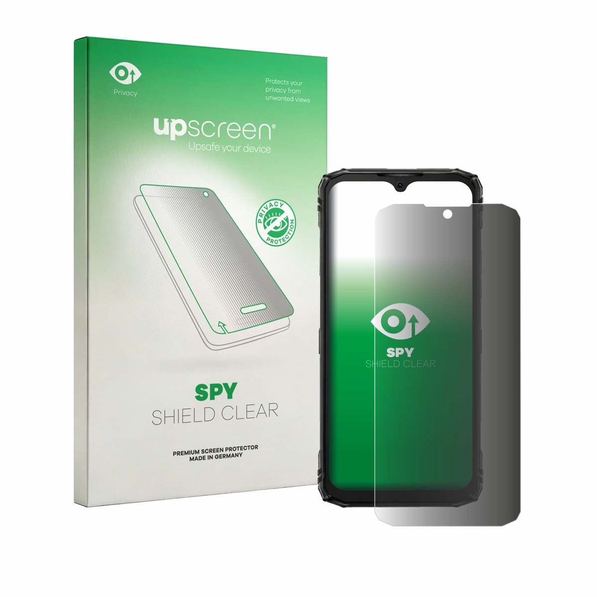 upscreen - privacy screenprotector voor Doogee Blade 10 Pro Energy - Folie Beschermfolie Blauwlichtfilter