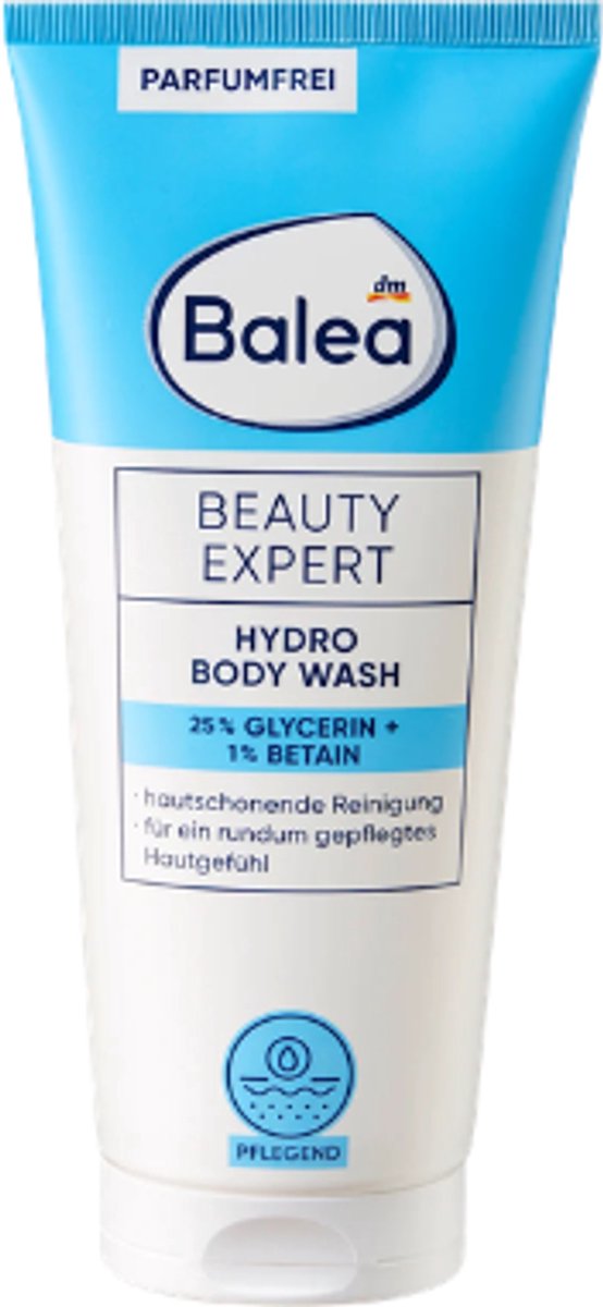 Balea Beauty Expert Hydro Bodywash - 200 ml | Hydraterende Douchegel met 25% Glycerine & 1% Betaïne- - Voor een Frisse en Zachte Huid
