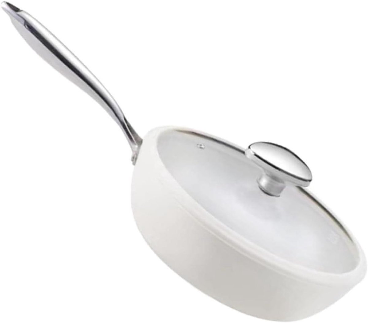 Keramische Wokpan - Antiaanbak Wok - Gezond Koken - Met Deksel - 50x23x8cm - Niet gespecificeerd