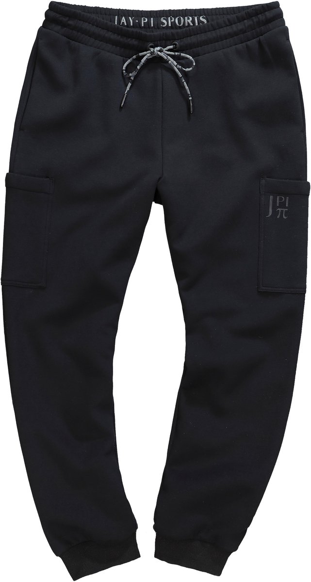 JAY-PI - Heren - Cargosweatpants fitness moderne pasvorm elastische tailleband - Zwart - Maat 7XL