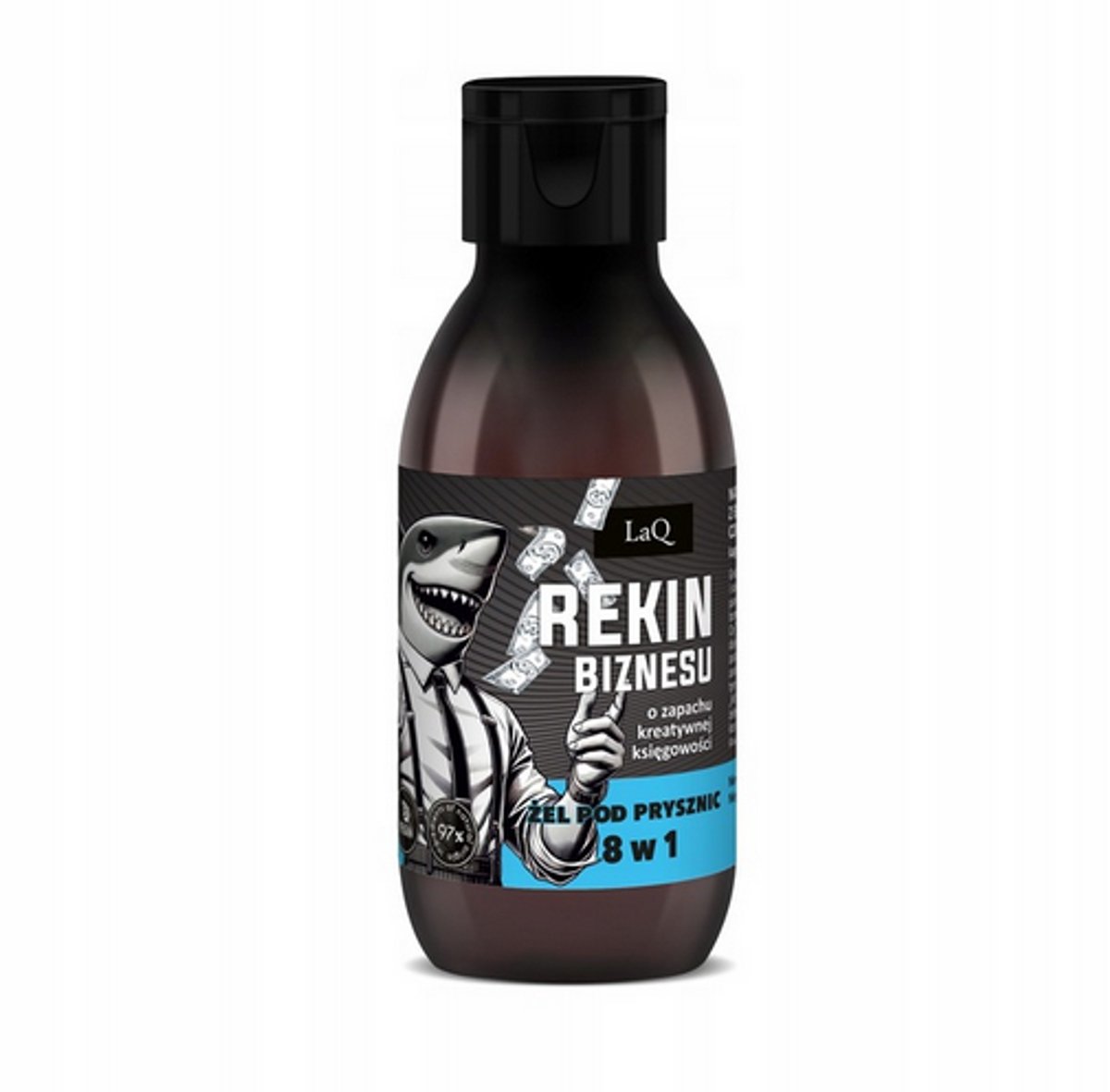 LaQ Haai Van De Zaken - Douchegel Voor Mannen 8-in-1 - Ginseng, Vegan, 100 Ml