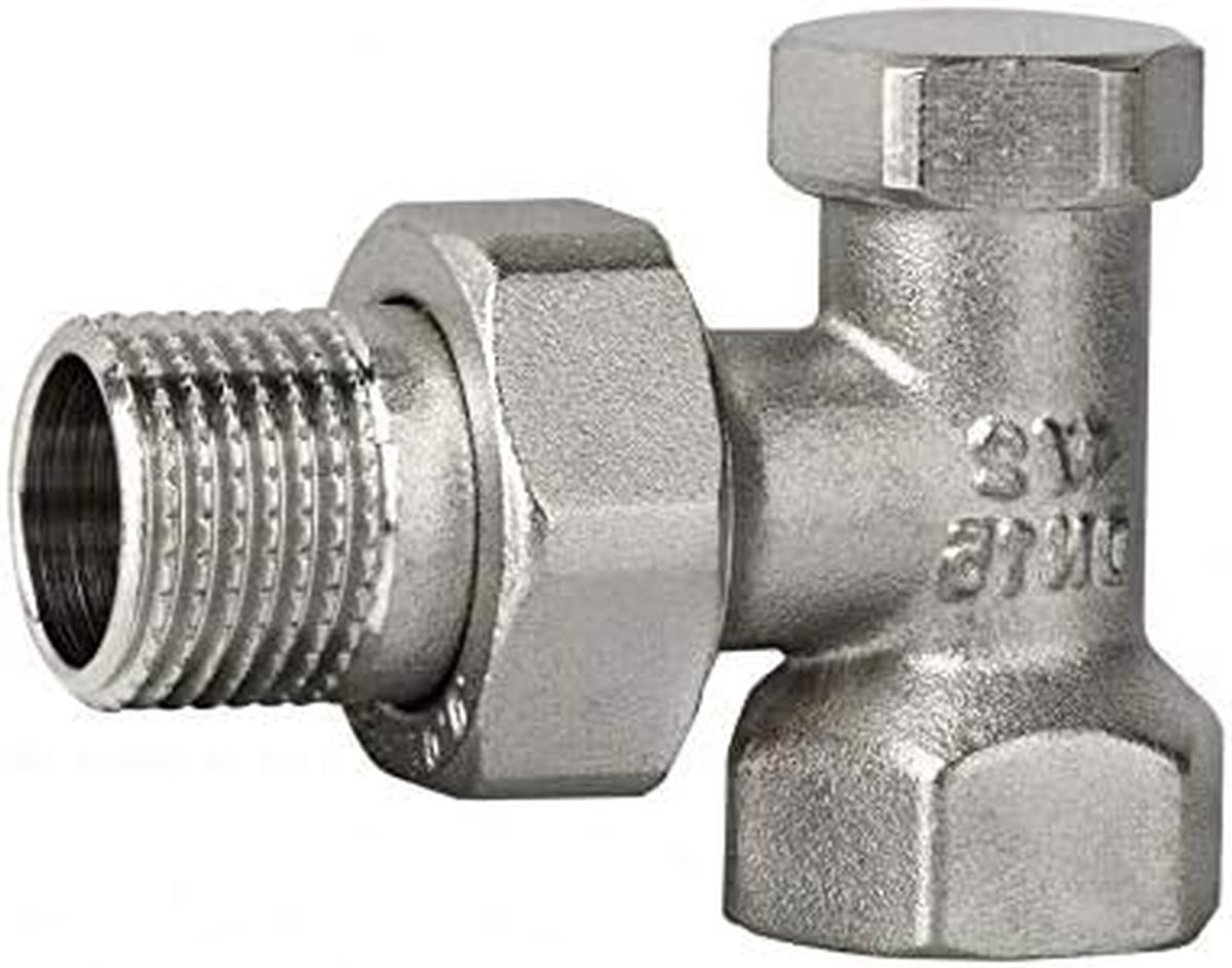 Thermostaatkraan - Radiatorkraan - Verwarming Regelen - Eurokonus Aansluiting - 1/2 inch - Messing
