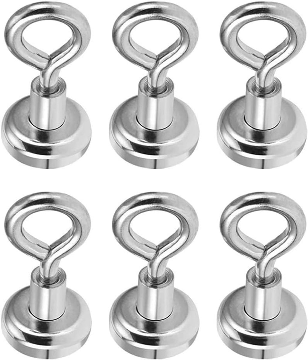 zfdg Heavy Duty Magnetic Hooks, 6pcs Strong Magnets with Hooks, Magnetic Hooks for Refrigerator, Super Magnet Hook - ShopVlot