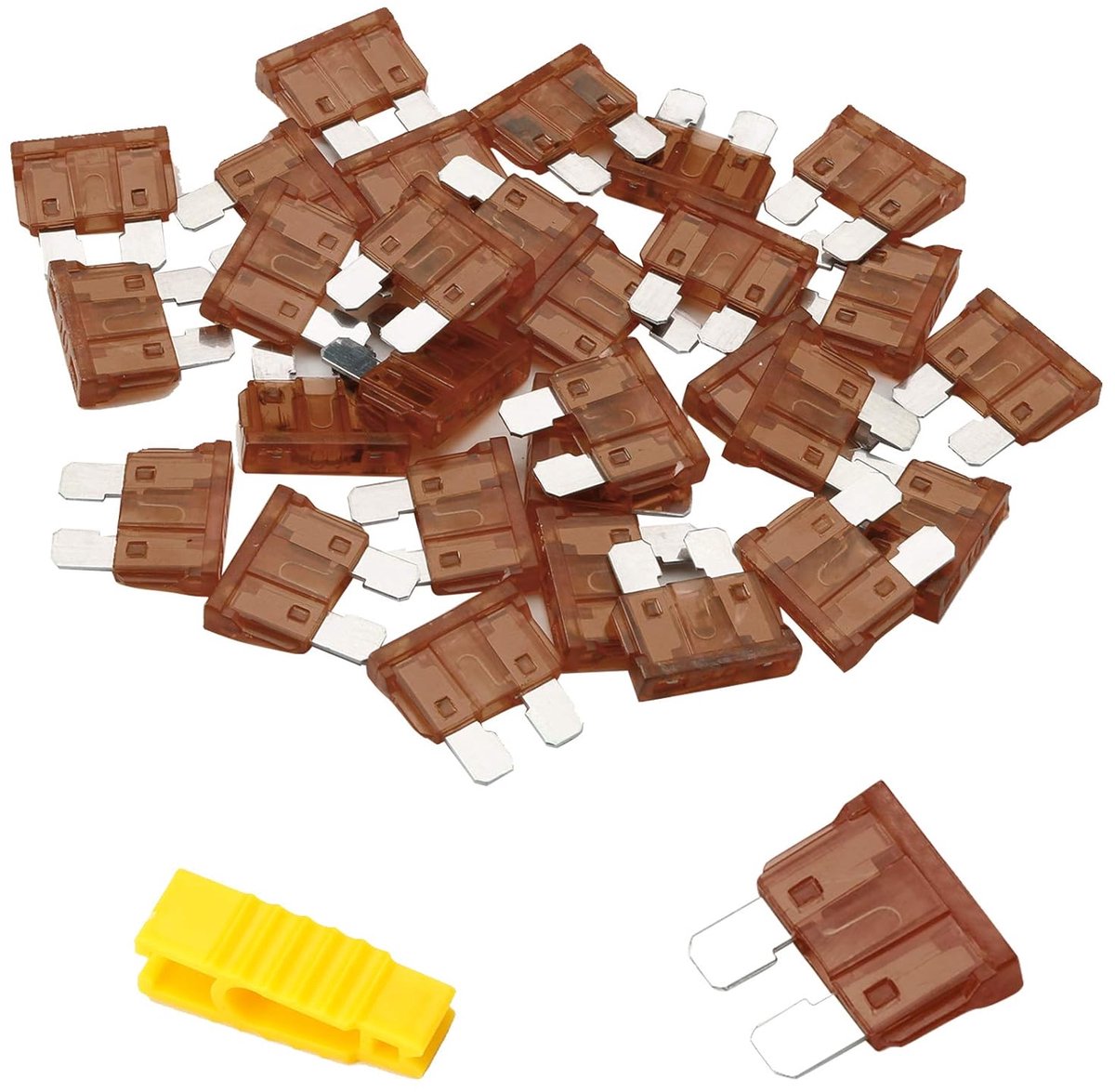 Bolatus Pack of 20 Car Fuses 7.5 A Medium Car Fuse + Tractor - Fuse for Car/Motorhome/Truck/Motorcycle/Motorbike - ShopVlot