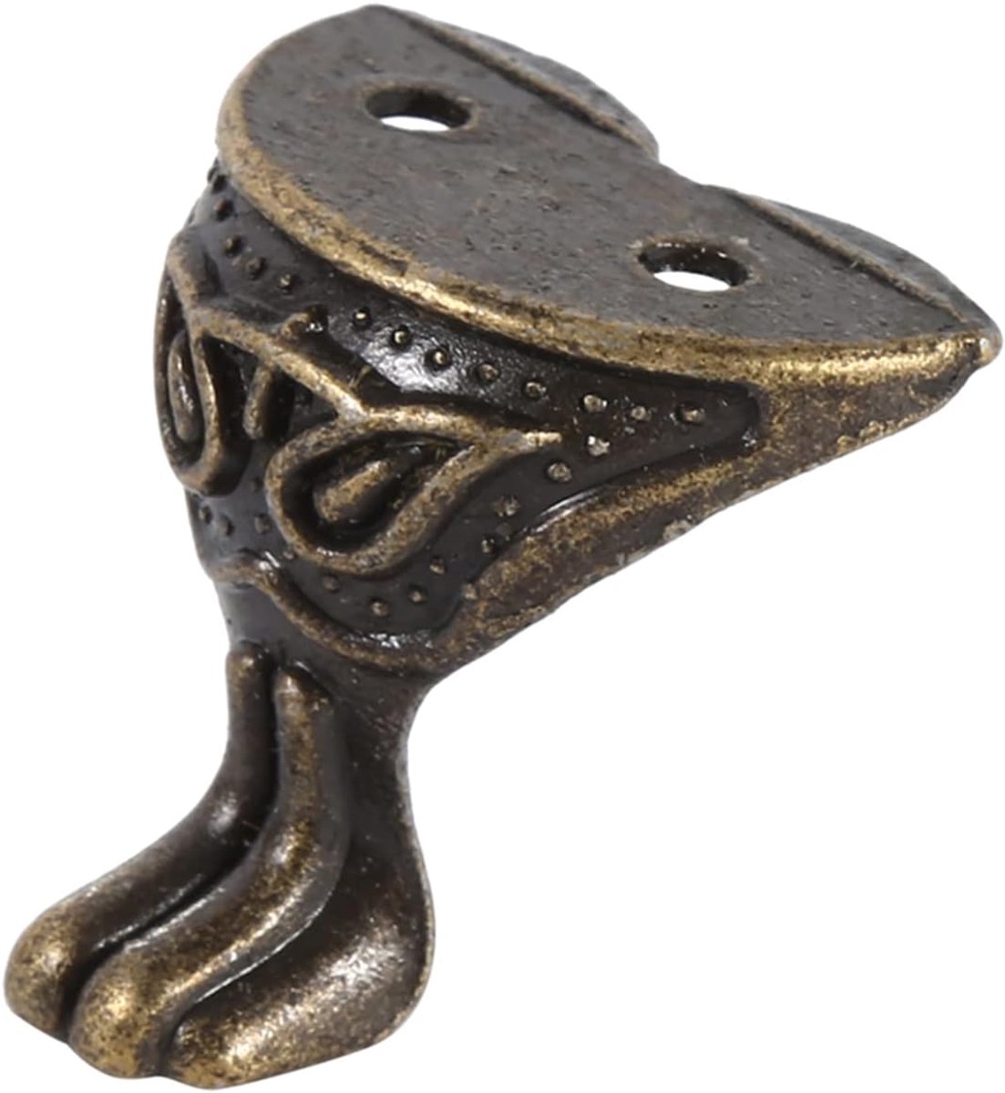SnelShoppen - Antieke Messing Hoekbeschermers voor Sieradendoos, 4 Stuks, Vintage Meubel Hoeken Decoratie, Zinklegering, 29mm x 27mm, Robuust en Duurz