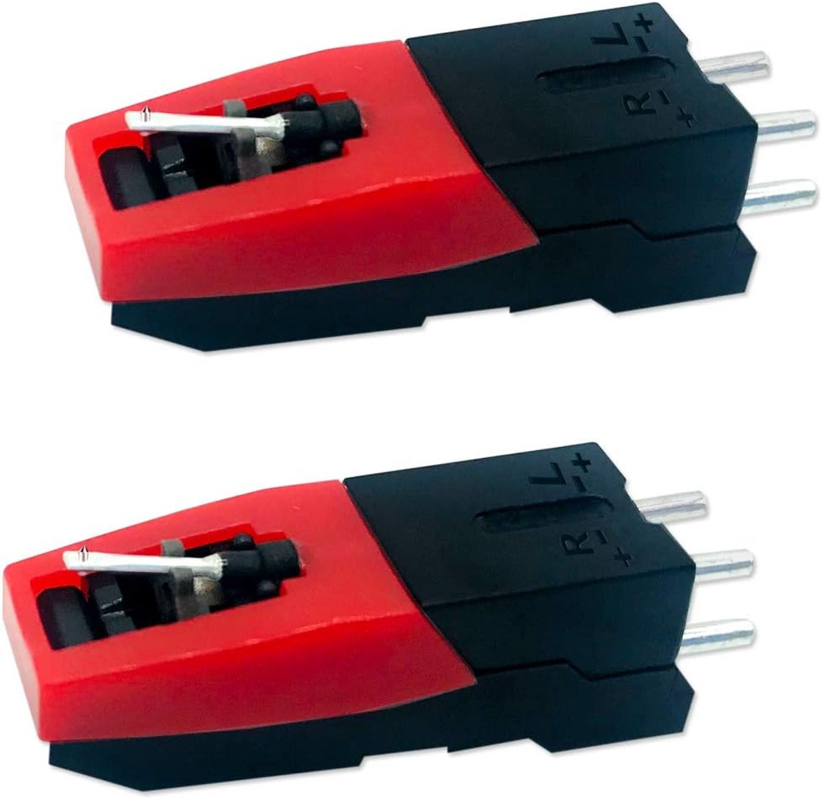 SnelShoppen - Set van 2 Universele Platenspeler Cartridges, Vervangbare Vinyl Draaitafel Cartridge met Nadel Stylus voor Vintage LP, Phono Phonograaf