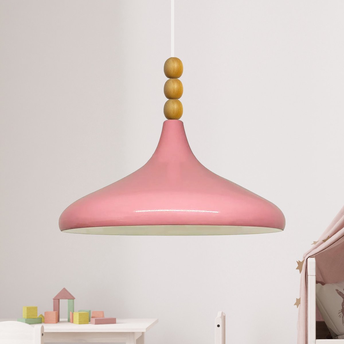 Bamyum Champion hanglamp, industriële Modern stijl, Ø35 cm, roze metalen lamp