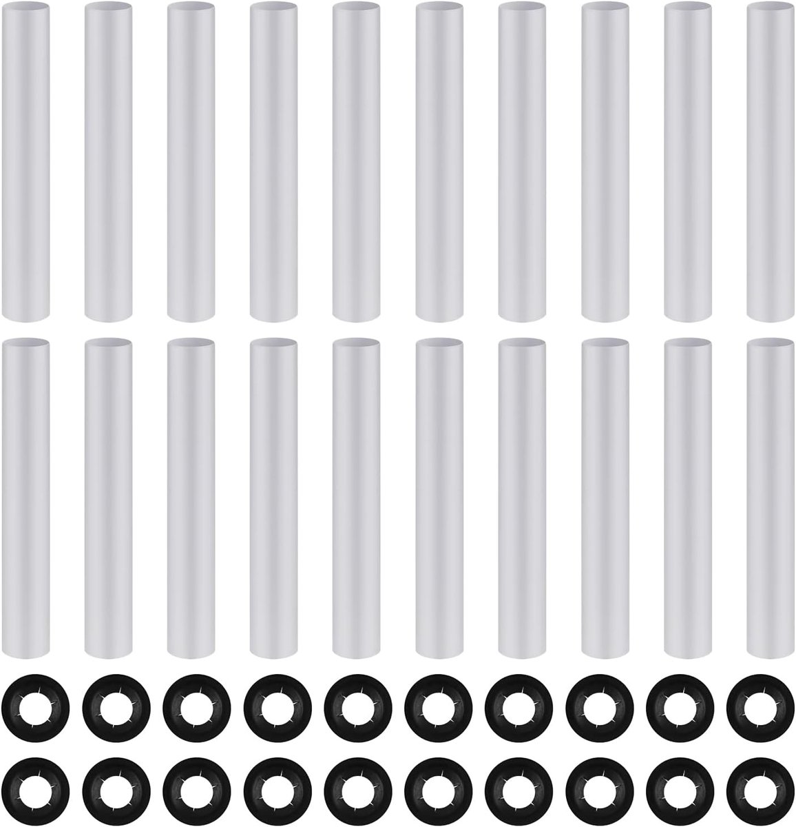 20 Sets Garage Deur Hinge Stille Roller Sleeves en Asafdichtingen, 11mm Binn