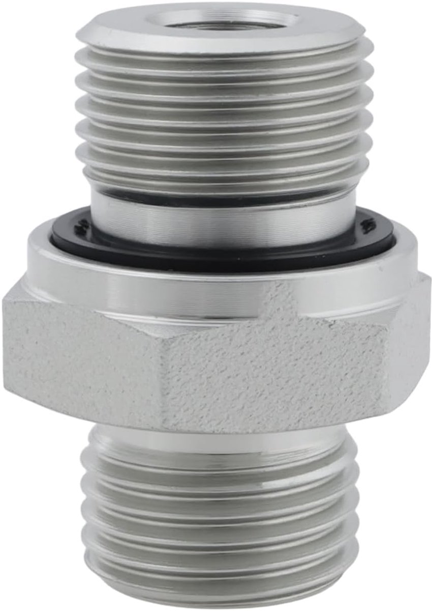 Adapter 3/8" BSPP naar DIN L10 M16x1.5 - Staal - Veilig en lekvrij - Geschikt voor mini graafmachines - ShopVlot