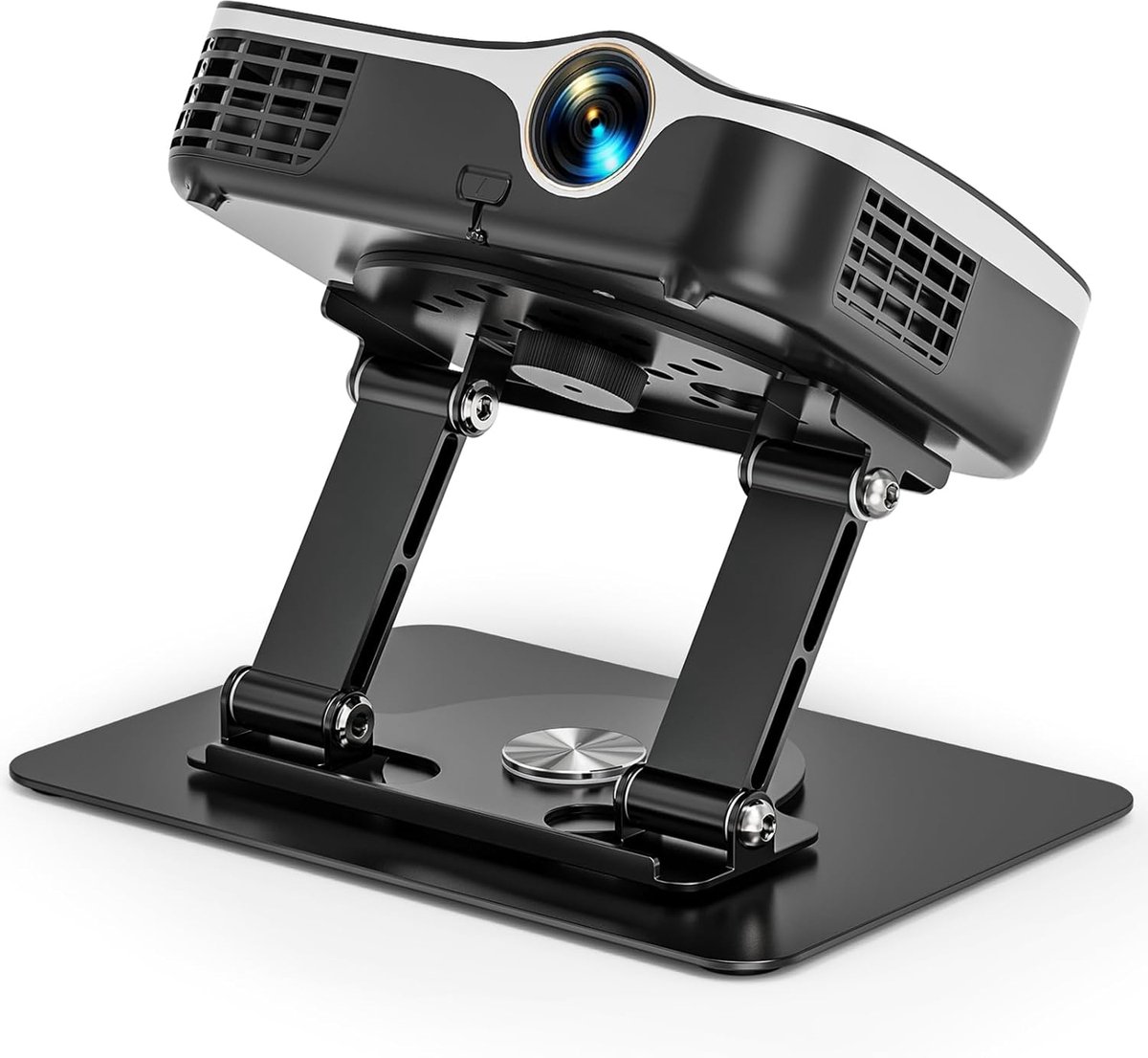SnelShoppen - Bureauprojectorstandaard met 360° Rotatie, Tafelprojectorhouder voor Thuisbioscoop, Gaming en Kantoor, Stabiele Projectorhouder met 1/4