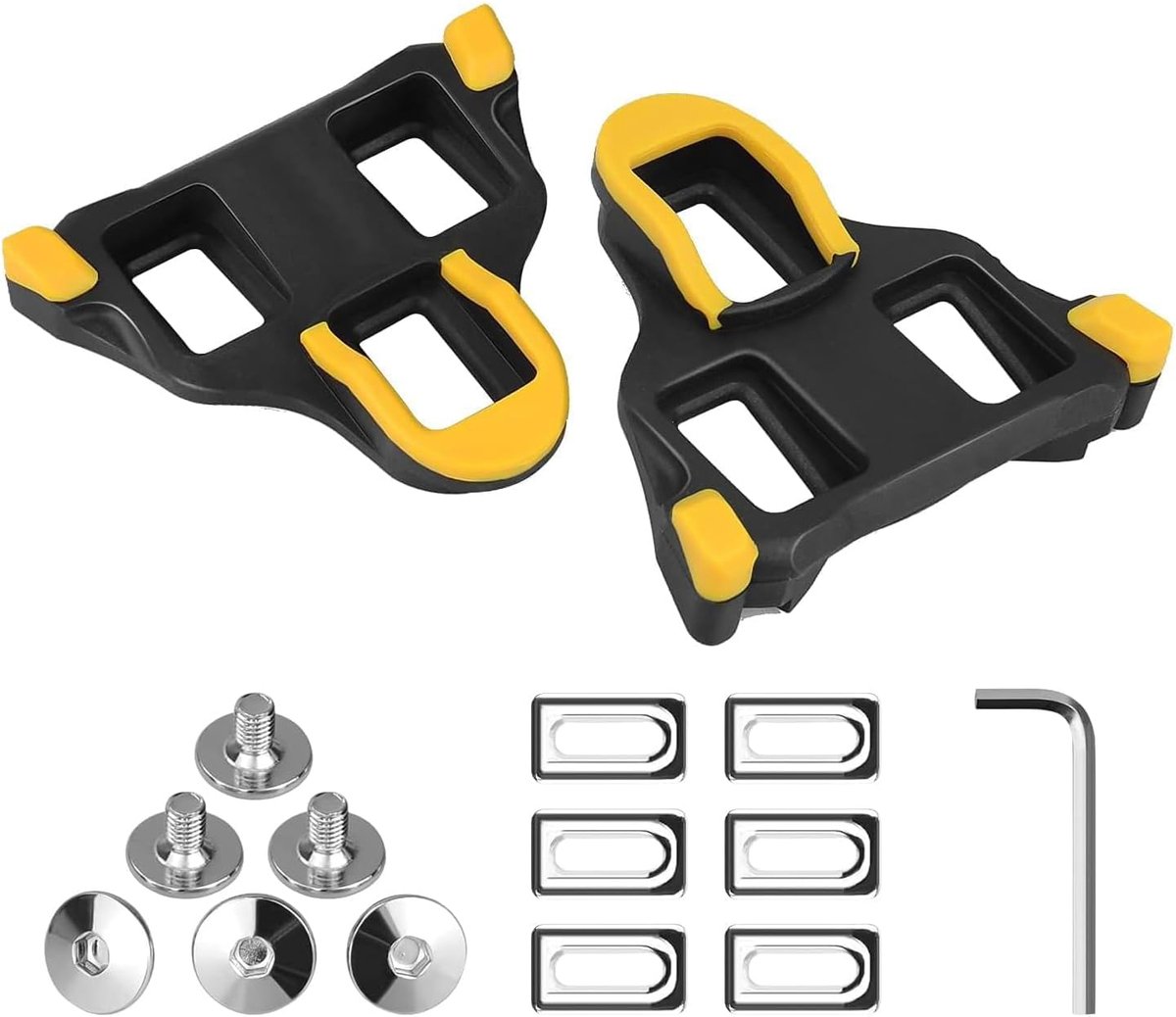 Chooee Road Bike Pedal Plates Cleats Compatible with Shimano, Bicycle Cleats, Click Pedals, Durable, Non-Slip High - ShopVlot