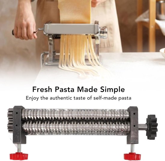 RVS Pastamaker Accessoire - Stainless Steel Noodles Maker met 3mm & 9mm Snij — afbeelding 3