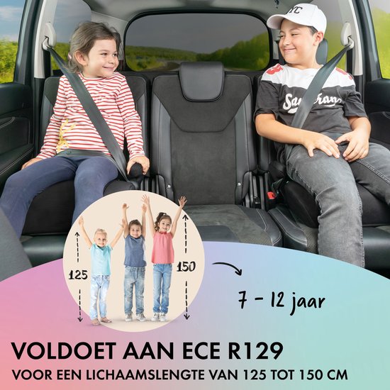 CarComfort Kinderzitje Raffi - zitverhoger auto ECE R 129 gekeurd - kinderzitje zwart — afbeelding 3