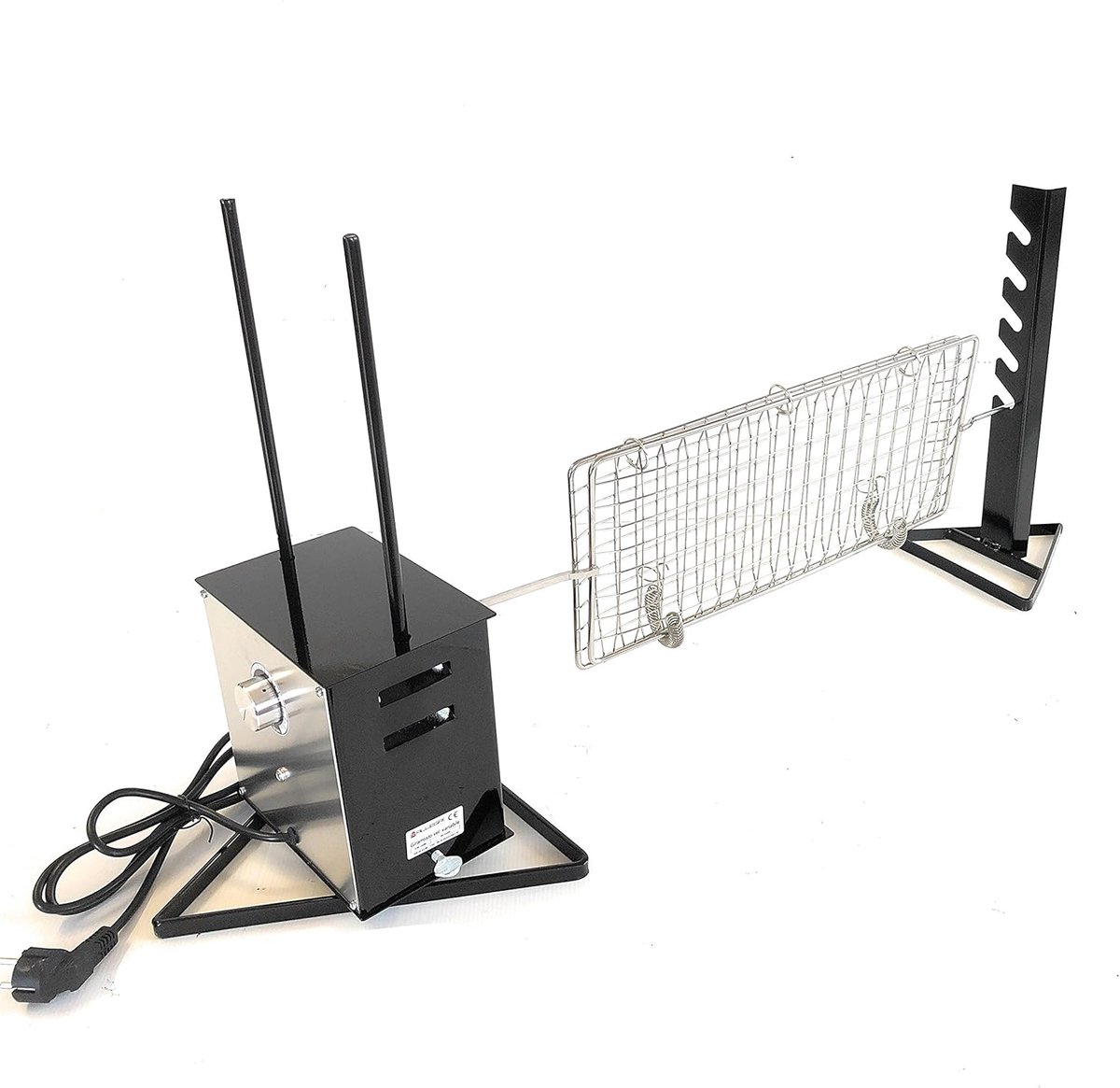 SnelShoppen - Professionele elektrische rotisserie met variabele snelheid - RVS spit 120 cm - Twee vorken voor vleesbevestiging - Spit grill voor fees