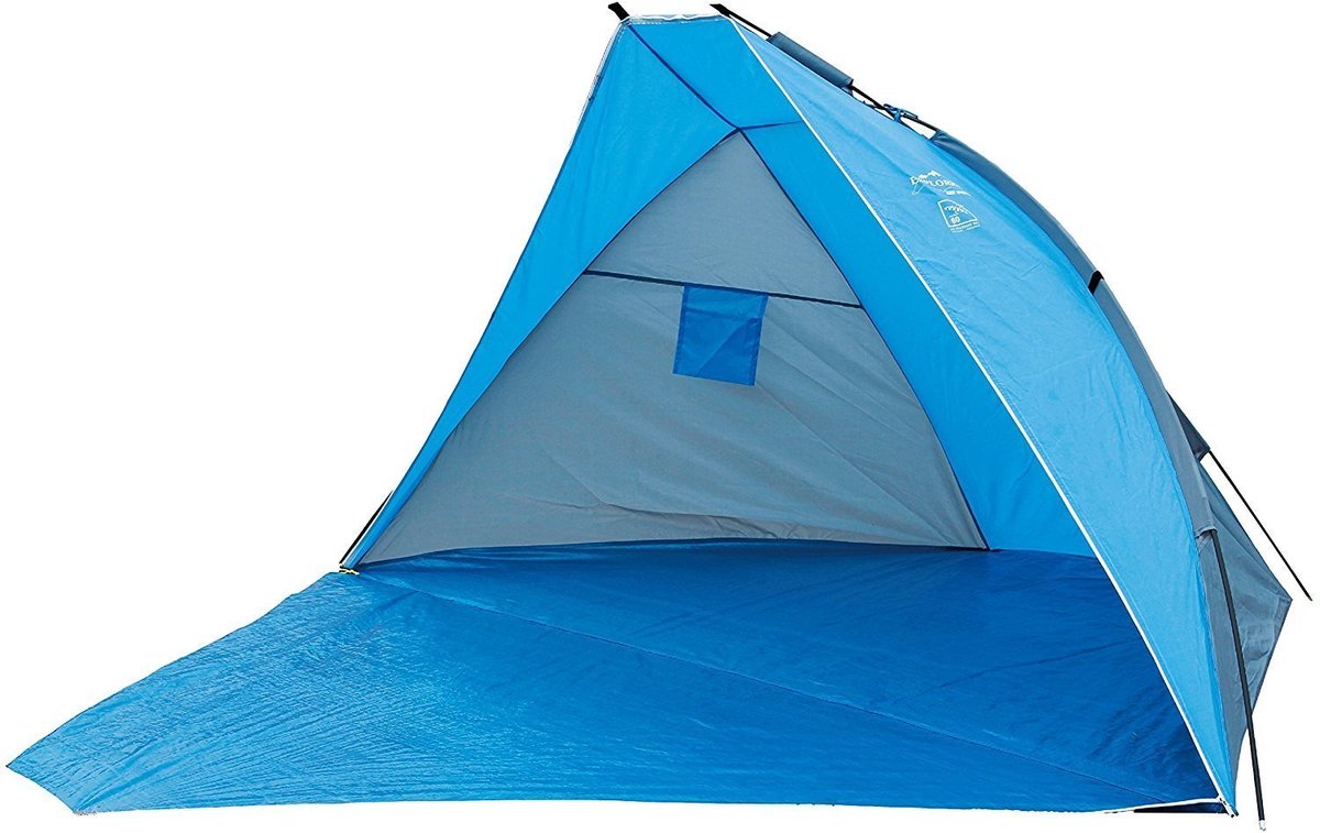 Strandtent UV 80+ zonnetent - strand windscherm met strandschelpen