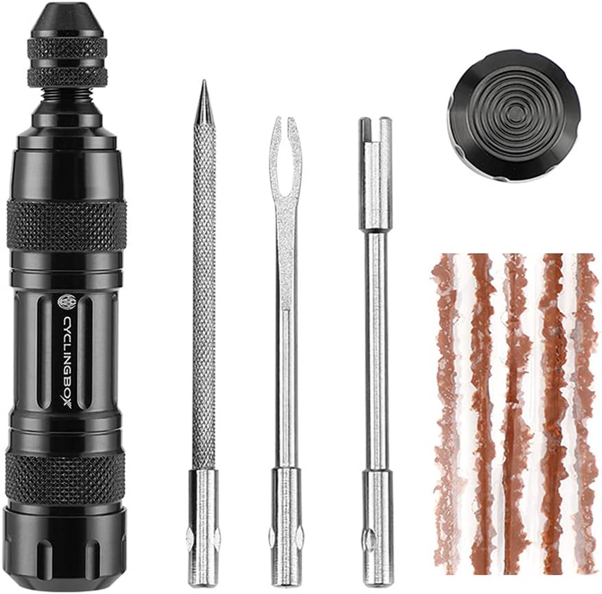 Reparatieset voor wielen - tubeless gereedschap - voor mountainbike en racefiets - eenvoudig banden repareren - SnelShoppen