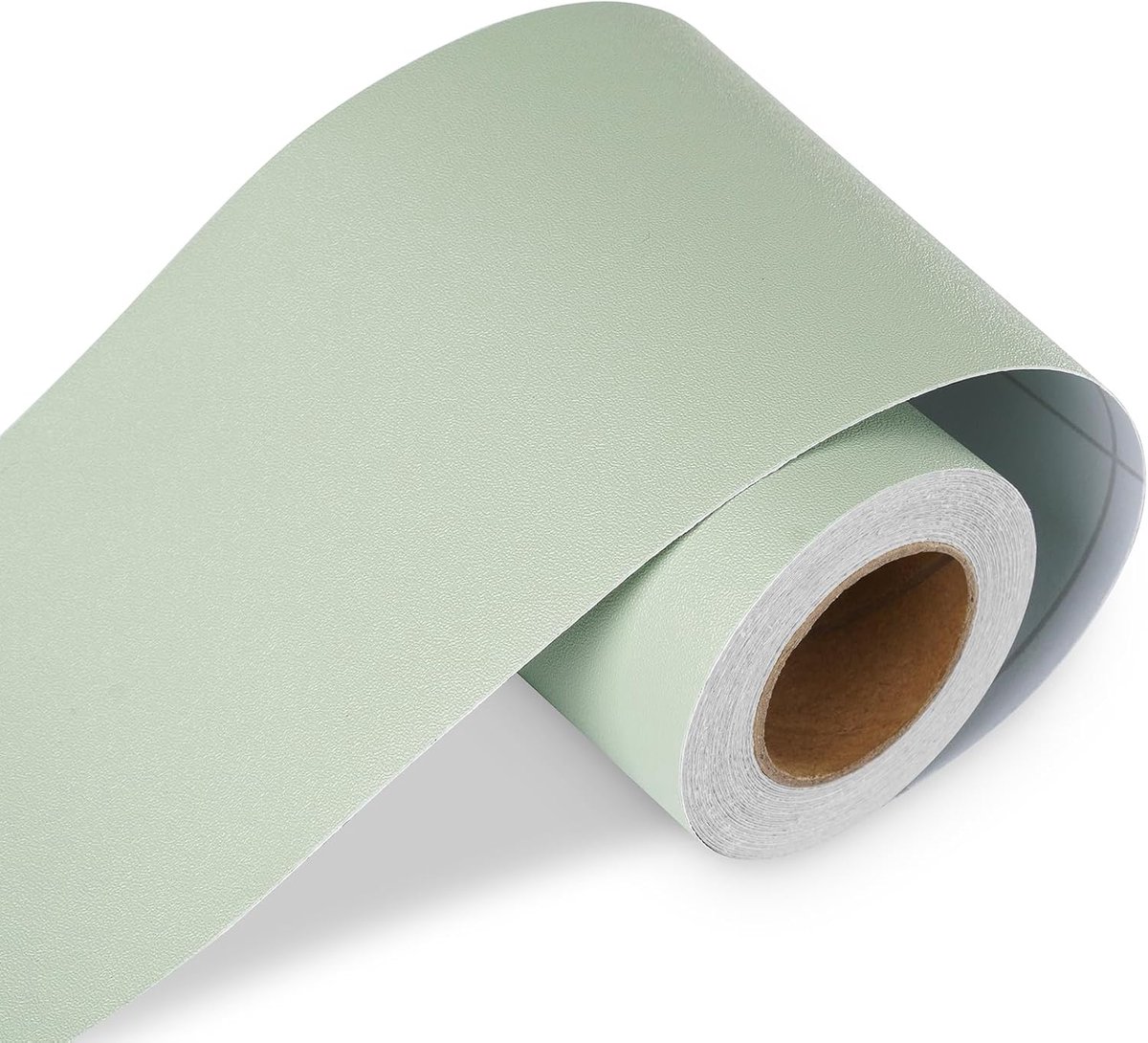 Behang Groen 7,6 cm x 1500 cm Zelfklevende Behangrand Eenvoudig Waterdicht Behangranden Meubelfolie Mintgroen Mat voor Muur Woonkamer Spiegelrand