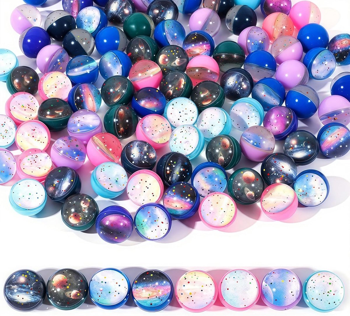 30 stuks springballen, 32 mm glitter springballen, geweldig voor feesttassen en kousvullers, verjaardagscadeaus, schoolprijzen