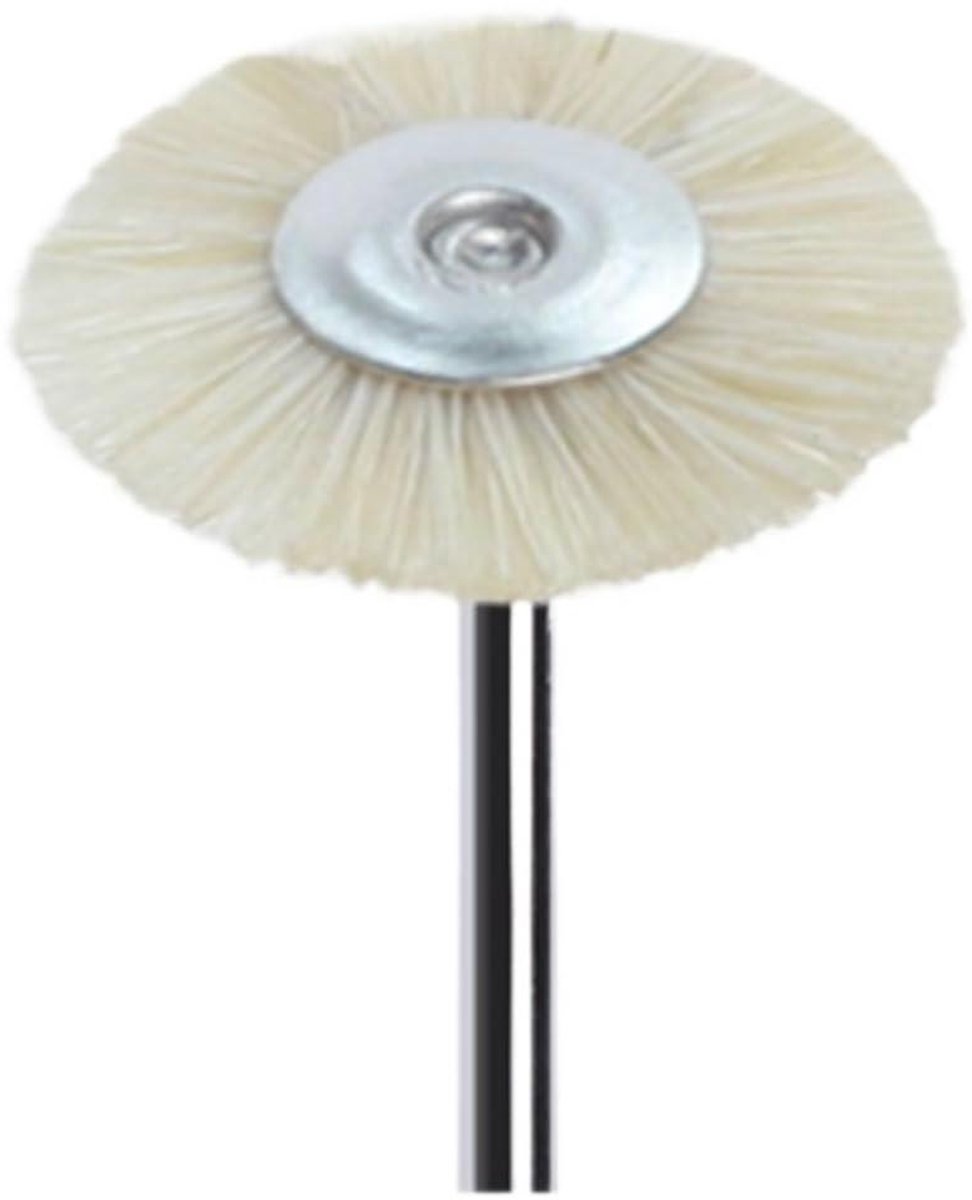 Polijstborstels - Reinigingsborstels - Metaal Polijsten - Vibratievrije Constructie - 22 mm - Off-white