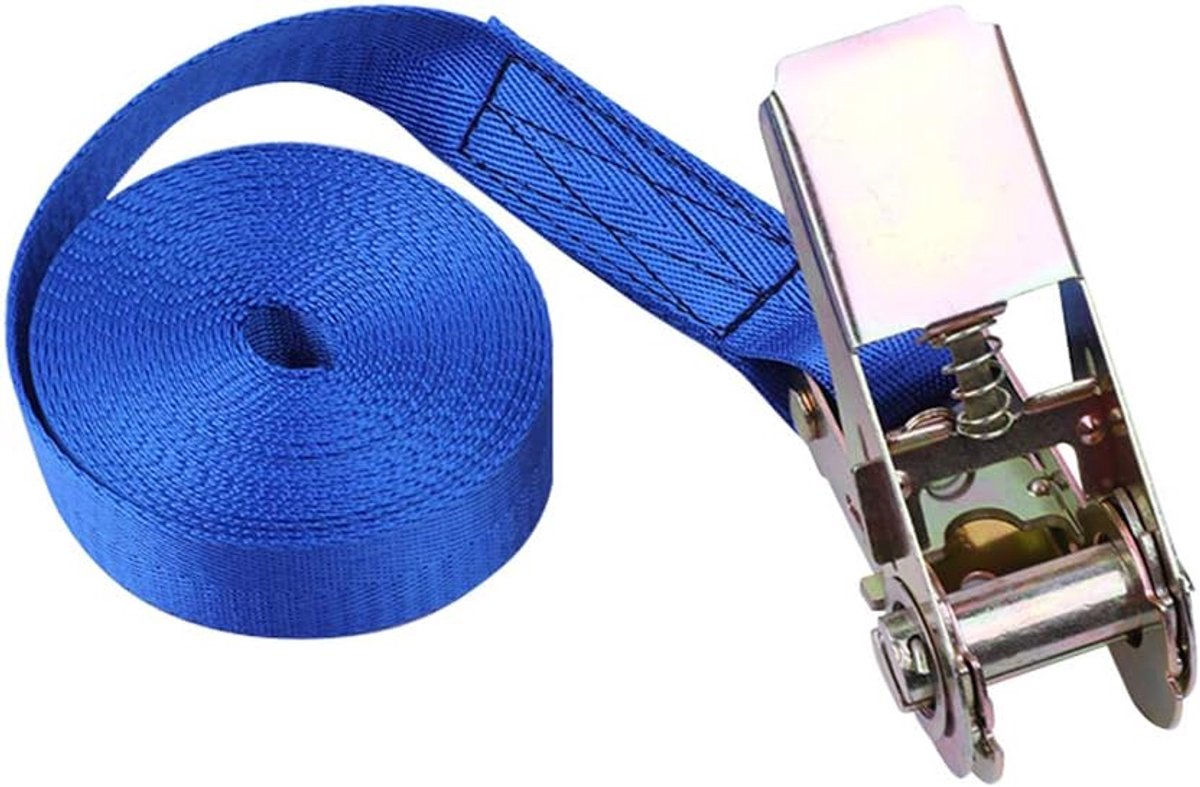 SnelShoppen - Heavy Duty Ratchet Lashing Straps Verstelbare Cargo Straps met Metalen Buckle, 800kg Laadcapaciteit, Snelle Ontgrendeling voor Motorfiet