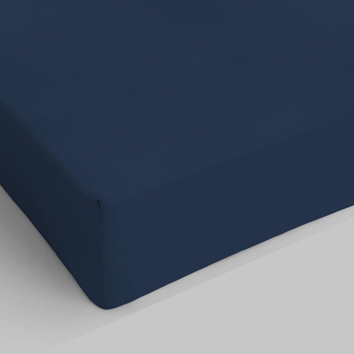 SnelShoppen - Max Color Beddegoed 25 cm Hoeken, 100% Katoen, Donkerblauw, Klein Dubbel 120x200 cm, Voor Een Comfortabele Nacht