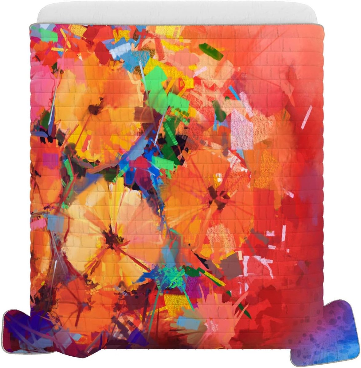 SnelShoppen - Zomerdekbed Sogni D'autore, dubbel, multicolor, 260x270 cm, 100% microvezel, kunst print, zacht en comfortabel, ideaal voor slaapkamer,