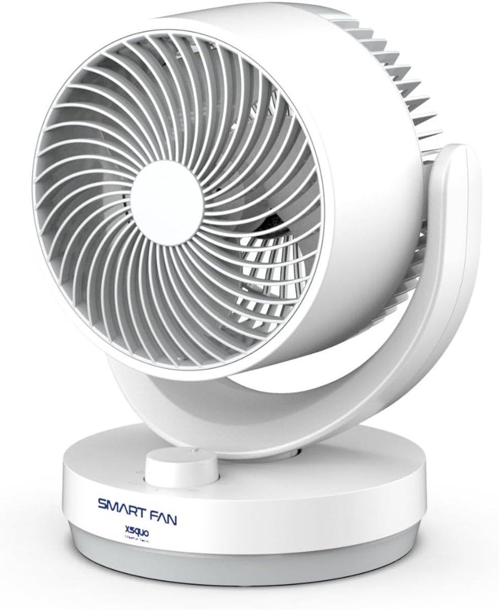 XSQUO Useful Tech Smart Fan Tafelventilator, stil, draagbaar, met USB-kabel om op te laden, voor thuis, kantoor - ShopVlot