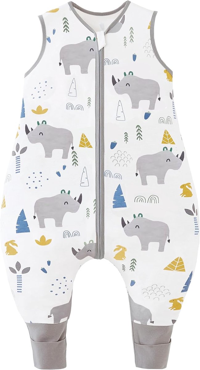 Babyslaapzak met pijpen, TOG-waarde van 2,5, winterslaapzak, uniseks, slaapzak voor het hele jaar door met voeten, babyslaapzak voor kinderen