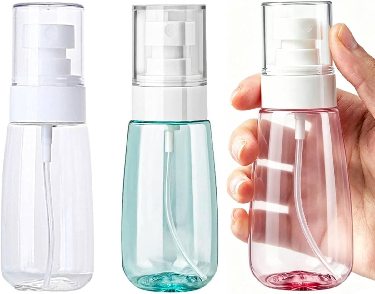 Sprayfles 60ml - fijne nevelverstuiver - herbruikbare kunststof - ideaal voor huidverzorging - ShopVlot