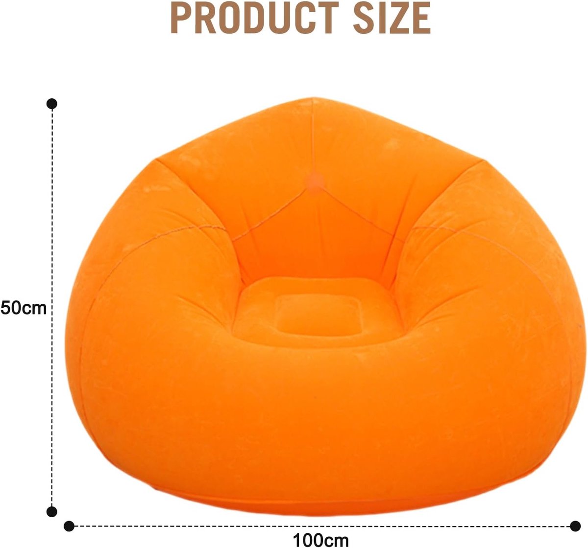 Opblaasbare en waterdichte buitenluchtbank - robuust PVC - comfortabel voor camping - ShopVlot