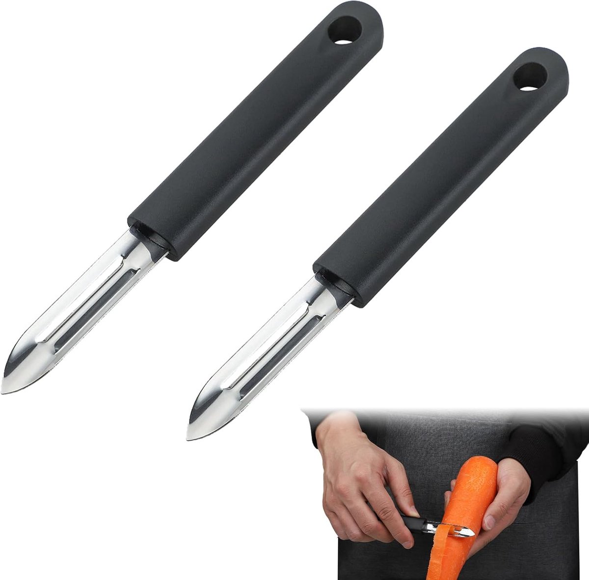 Schillers – Hoge Kwaliteit Rvs Aardappelschilmes, Professionele Komkommerschiller, Ergonomisch Handvat en Oogverwijderaar