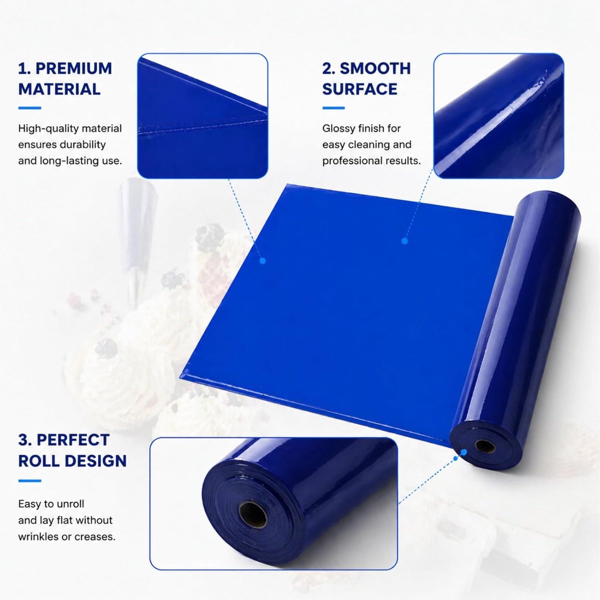 Spuitzakken 52 cm - wegwerp - blauw - ideaal voor decoreren van taarten - ShopVlot