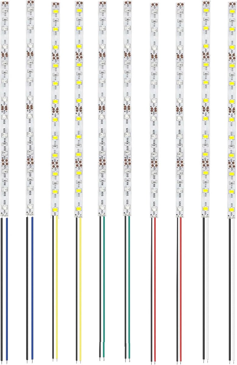 10 stuks 200 mm voorbedraad, SMD, modelbouw 2835, 12-18 V, ledstrips, wit/rood/geel/blauw/groen