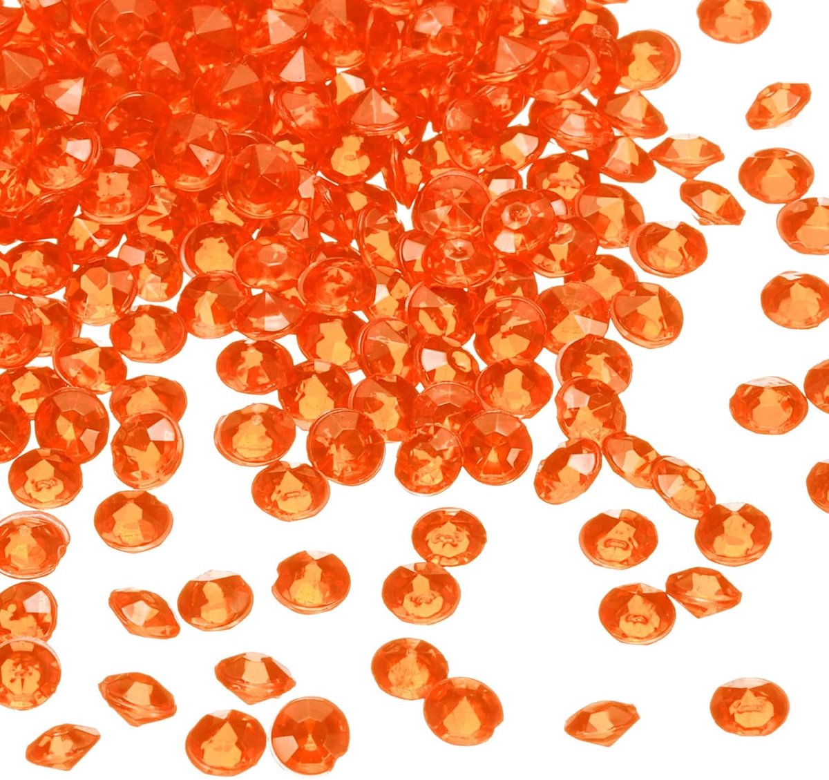 5000 stuks bruiloftstafel, confetti, kunstkristallen, acryl diamanten, strassteentjes, vazenvulling, edelstenen voor knutselen, feest, tafeldecoratie, bruidsfeest (oranje, 4,5 mm)