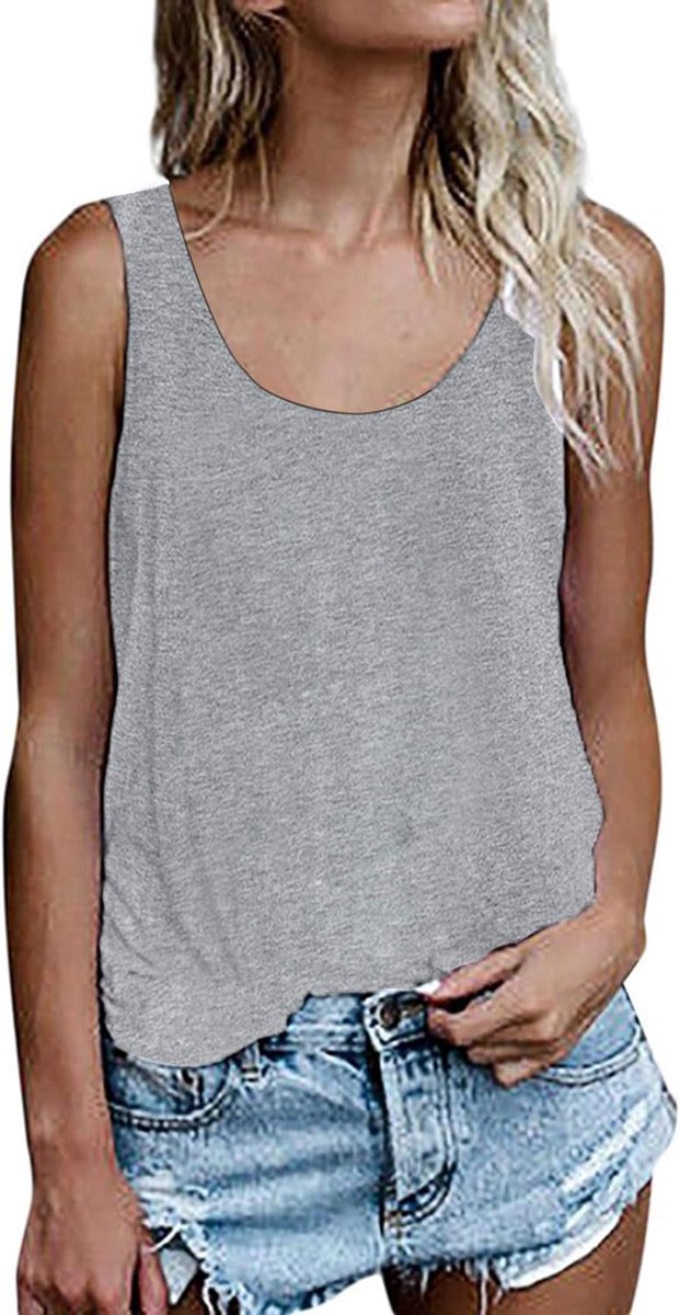 Mouwloze zomertop voor dames, losse pasvorm, tanktop