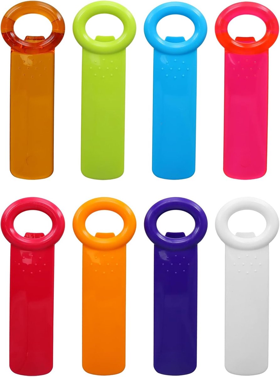 8 stuks, glasopener, dekselopener voor schroefglazen, flesopener, ideaal voor kinderen, senioren, vrouwen en mensen met zwakke handen (8 kleuren)