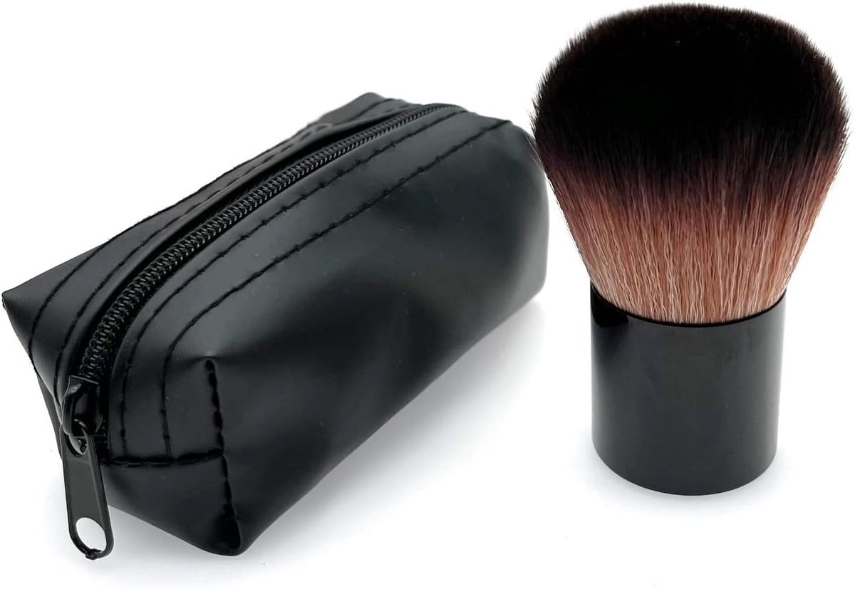 Professionele zachte gezichtspoeder make-up borstel met opbergdoos, markeerstift borstel voor blusher, bronzer borstel reizen, bronzer borstel voor gezicht, blush borstel voor wangen make-up